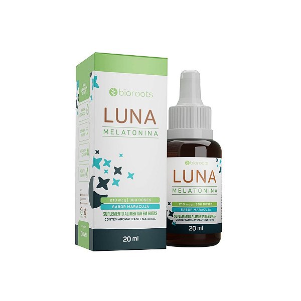 Suplemento Alimentar Luna Melatonina Bioroots Sobor Maracujá Líquido Em Gotas 20ml