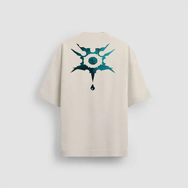Camiseta Oversized Offwhite - Logo Azul (By Relva)