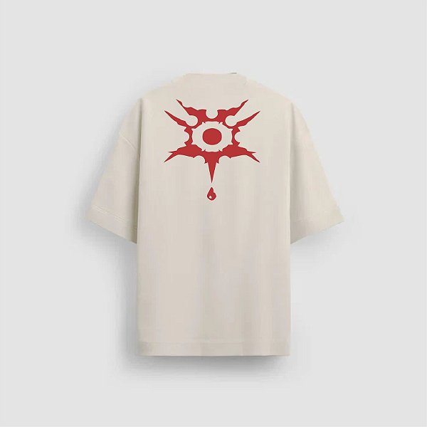 Camiseta Oversized Offwhite - Logo Vermelho (By Relva)