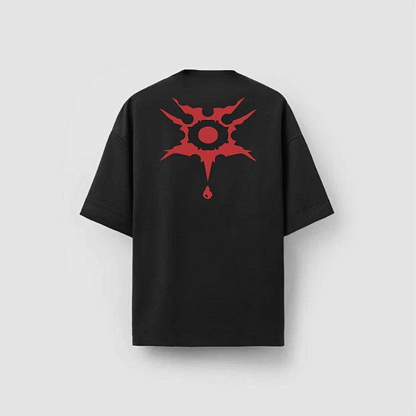 Camiseta Oversized Preta - Logo Vermelho (By Relva)