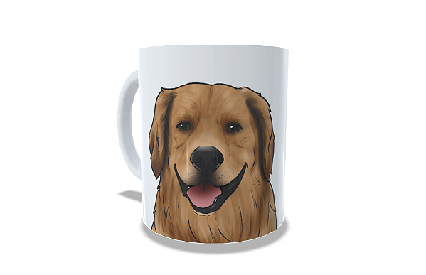 Caneca Cerâmica Branca Pet  - 1 caricatura
