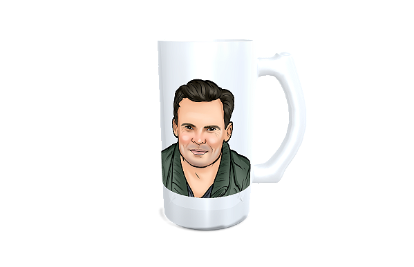 Caneca Chopp Vidro 475ml - 1 caricatura