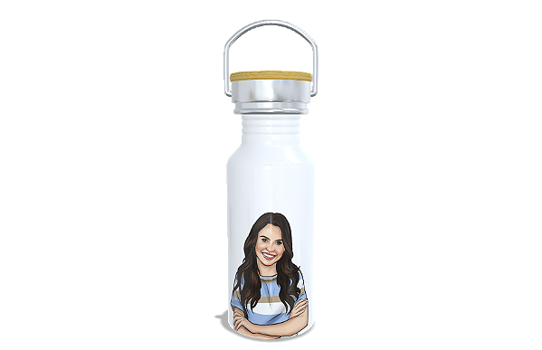 Garrafa Térmica Tampa Bambu 500ml - 1 caricatura