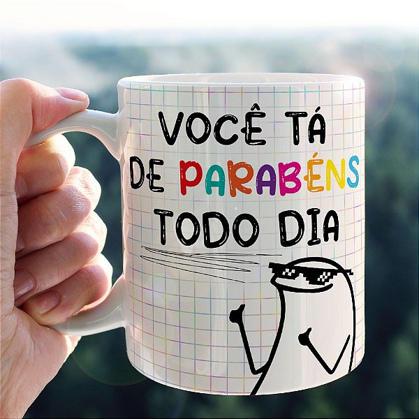 Caneca Cerâmica FLORK - Tá de Parabéns
