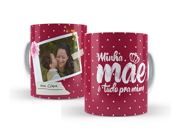 Caneca Cerâmica Branca - Dia das Mães