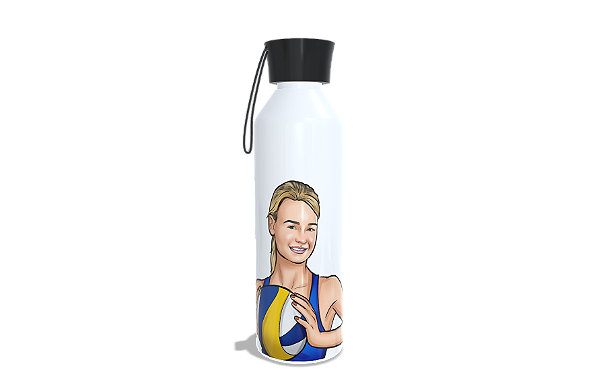 Squeeze Sport Tampa com Alça 650ml - caricatura