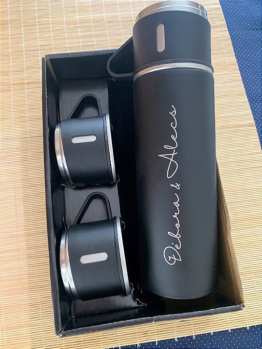Kit Garrafa Térmica com xícara
