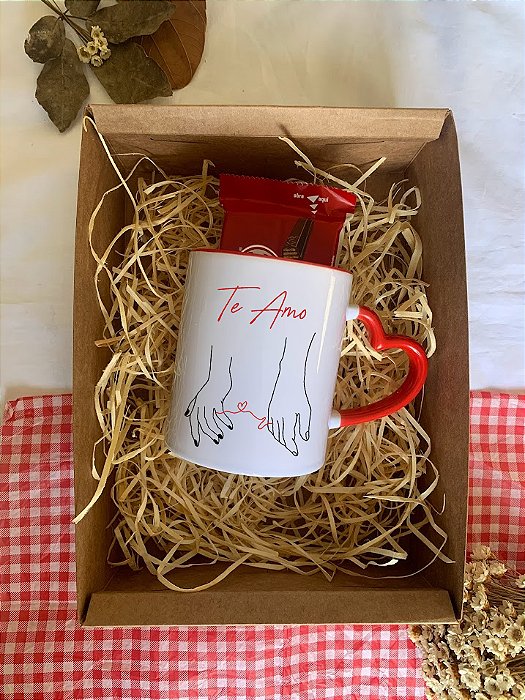 Caneca Cerâmica Alça Coração Colorido (personalize sua caneca)