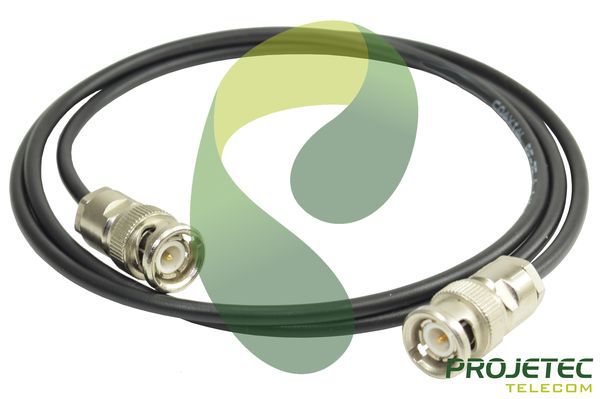 CABO COAXIAL BNC MACHO / MACHO 02,50M - 10 UNIDADES