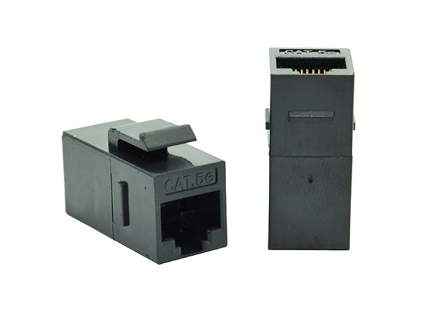 EMENDA RJ45 CAT5e UTP JACK FÊMEA PT