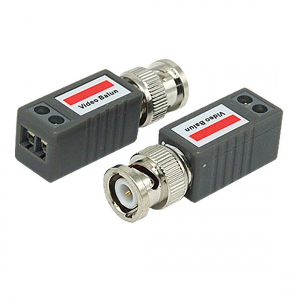 BALUN PARA VIDEO CFTV BNC COM BORNE DE PARAFUSOS.