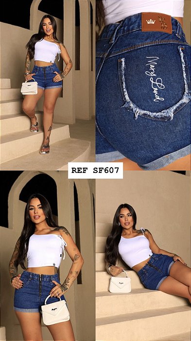 SHORT JEANS ZÍPER 100%