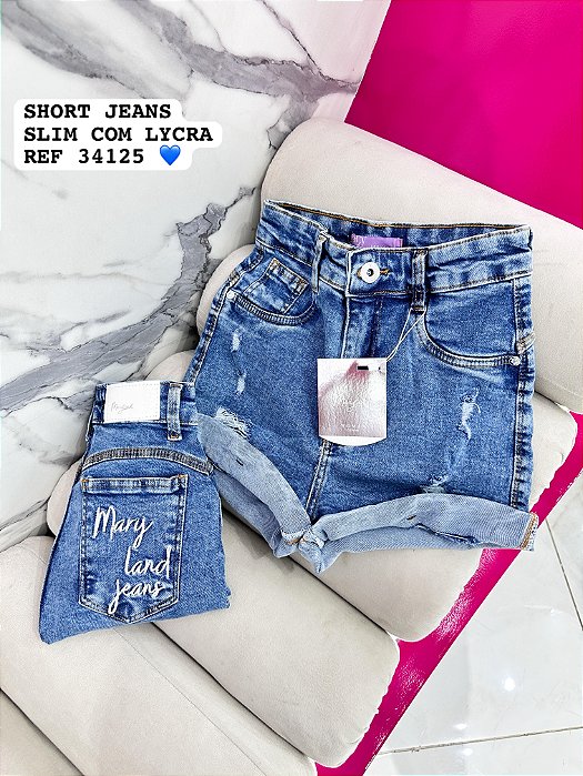 SHORT JEANS COM LYCRA