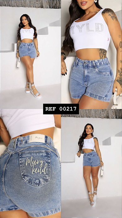 SHORT JEANS BRILHO