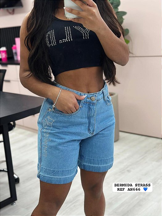 BERMUDA JEANS C BRILHO