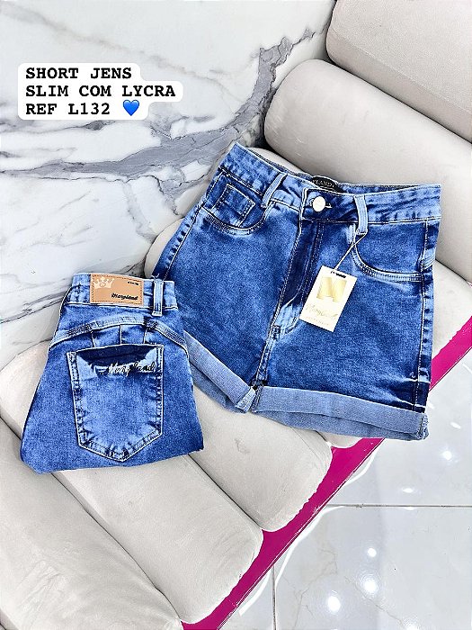 SHORT JEANS COM LYCRA