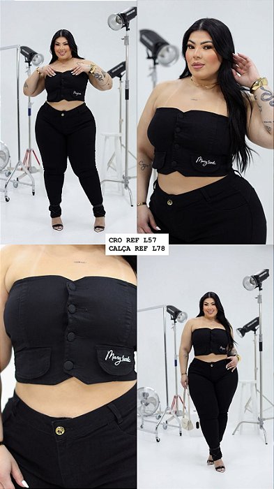 CALÇA SARJA PLU SIZE