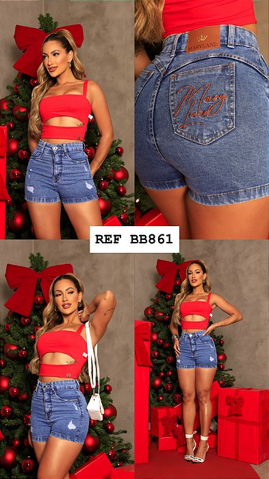 SHORT JEANS COM LYCRA