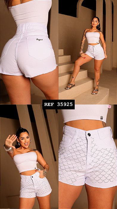 SHORT JEANS 100% BRILHO