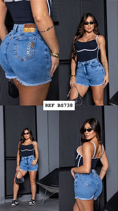 SHORT JEANS COM LYCRA