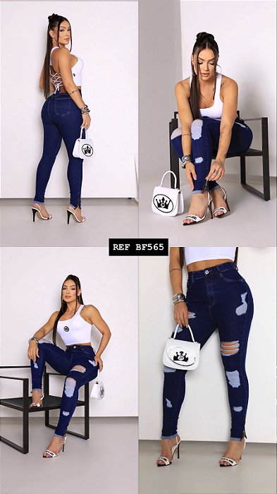 CALÇA JEANS PREMIUM ZÍPER NA BARRA