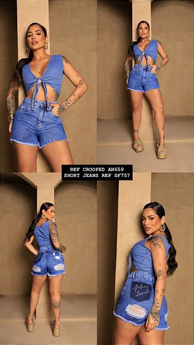 SHORT JEANS DESTROYD NO BUMBUM