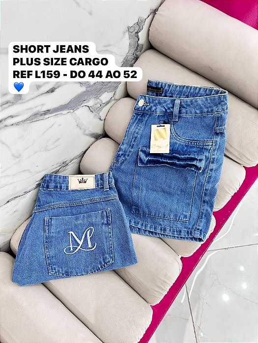 SHORT JEANS PLUS SIZE CARGO