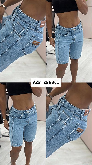 BERMUDA JEANS 100%