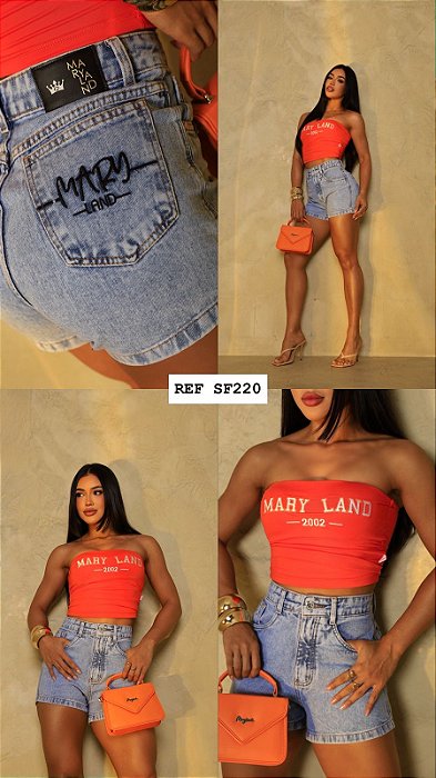 SHORT JEANS BARRINHA COM LYCRA GRADE QUEBRADA