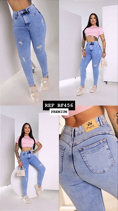 CALÇA JEANS PREMIUM GRADE QUEBRADA