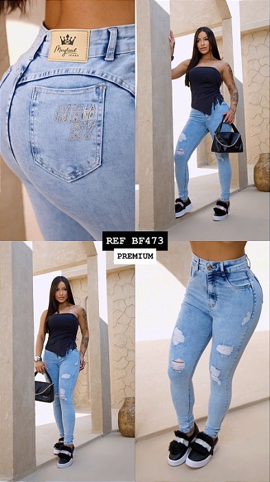 CALÇA JEANS PREMIUM QUEBRADA