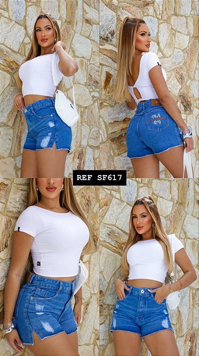 SHORT JEANS 100% GRADE QUEBRADA