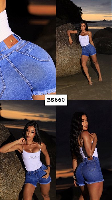 SHORTS JEANS QUEBRADO