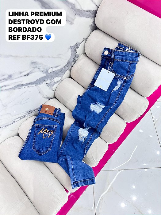 CALÇA JEANS LINHA PREMIUM COM LYCRA GRADE QUEBRADA