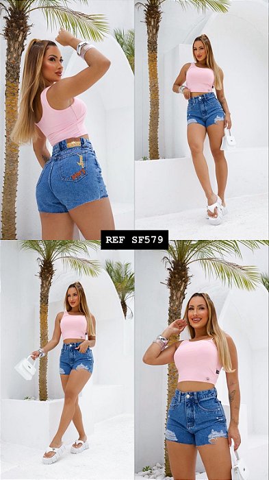 SHORT JEANS 100% GRADE QUEBRADA