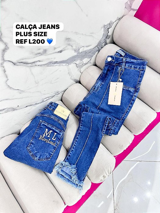 CALÇA JEANS PLUS SIZE COM LYCRA