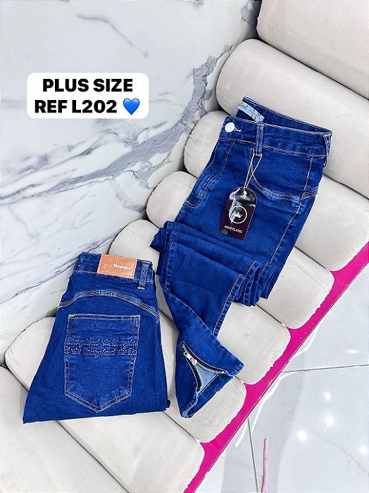 CALÇA PLUS SIZE COM LYCRA E ZÍPER NA BARRA