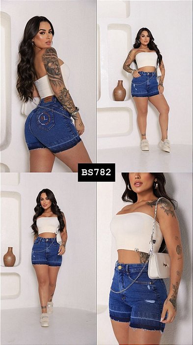 SHORT JEANS COM LYCRA