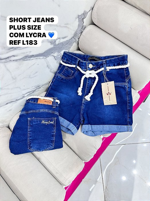 SHORT JEANS PLUS SIZE COM LYCRA