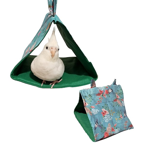 Cabana para Calopsitas - Estampa Beija-Flores