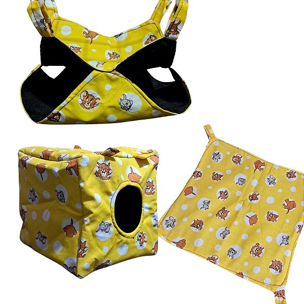 Kit 3 peças de Rede para Rato Twister - Estampa Jerry