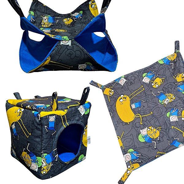 Kit 3 peças de Rede para Rato Twister - Estampa Hora de Aventura