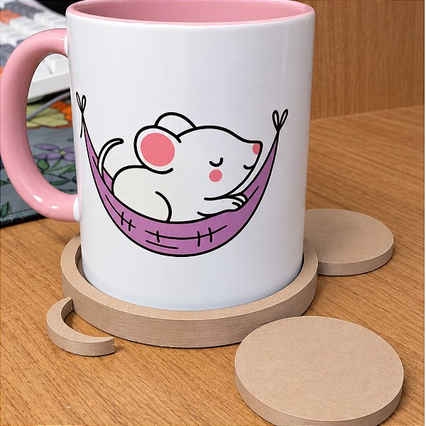 Porta Copo/Xícara/Caneca em formato de Ratinho