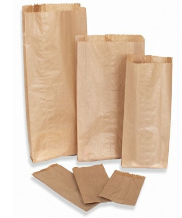 SACO DE PAPEL KRAFT NATURAL PARA PÃO 10 KG C/500 UN