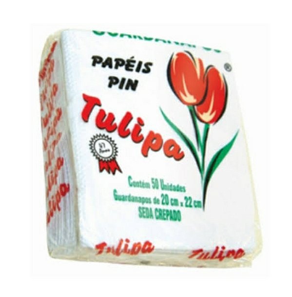 Guardanapo seda crepado 20 x 22 Tulipa C/18 Pct x 50 un