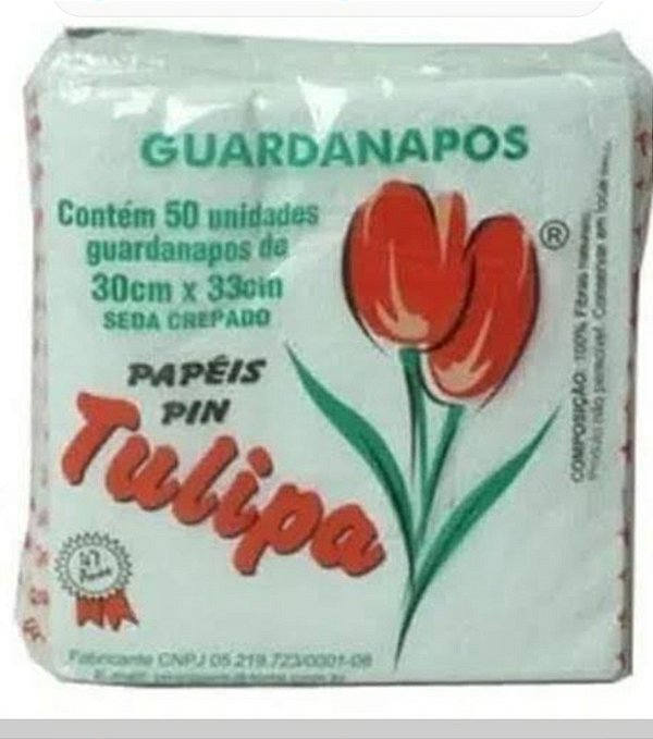 Guardanapo seda crepado 30 x 31 Tulipa C/18 Pct x 50 un