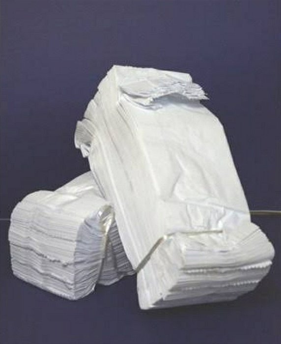 Saco Kraft Branco Para salgados Viagem 2  c/500un  18 x 25cm