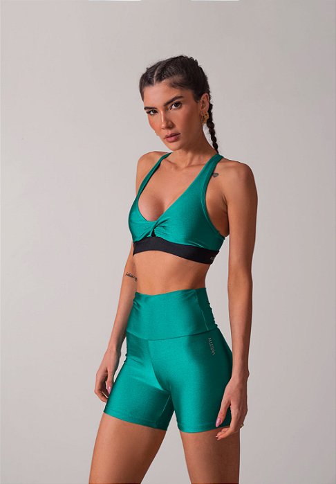 TOP BROMÉLIA MALAQUITA COM PRETO