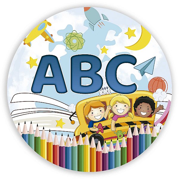 Painel Redondo - ABC - Sublimado 3D