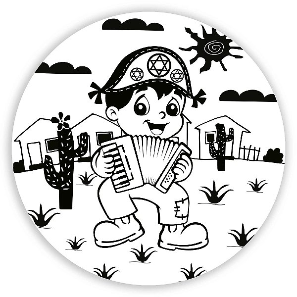 Painel Redondo - Festa Junina   - Sublimado 3D